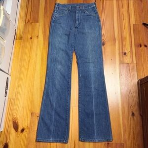 Vintage 70s Wrangler Flared Bellbottom Denim Jeans Size 27x32